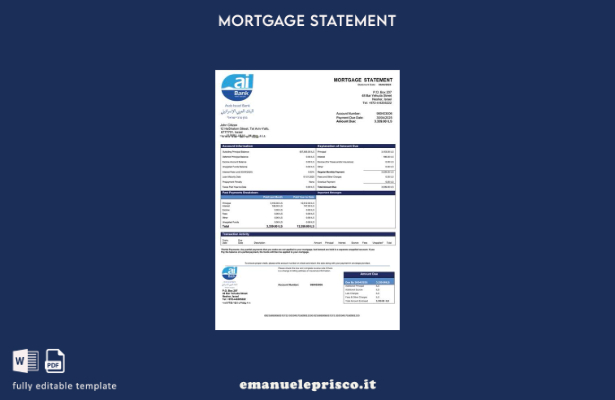 stile verificato Dichiarazione di mutuo Israel Arab Israel Bank Modello Word e m